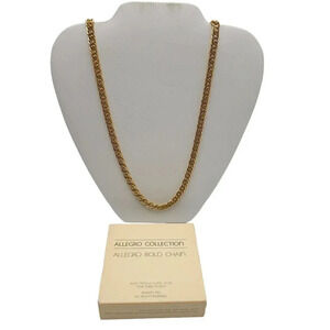 Vintage Avon 1983 Allegro Collection Allegro Bold Chain Gold Tone